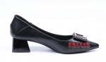 505-039 气质黑 时装优雅粗跟女单鞋