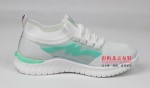 186-137 白绿 休闲时尚飞织运动女网鞋