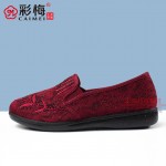 276-066 红 中老年舒适软底女单鞋