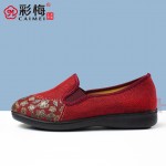 276-068 红 中老年舒适软底女单鞋