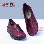 385-072 红 中老年休闲舒适女单鞋