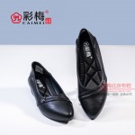 552-009 黑 时尚优雅舒适坡跟女单鞋